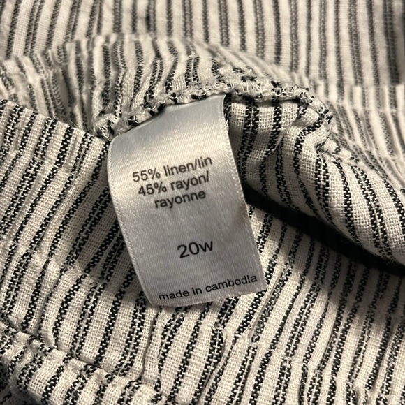 Maurice’s linen/rayon striped shorts; worn once, like new, Size 20W. - Picture 5 of 7